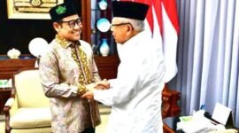 Ketua Umum Partai Kebangkitan Bangsa (PKB), Muhaimin Iskandar Bersama Wakil Presiden, Ma'ruf Amin. (Instagram.com/@cakiminow)
