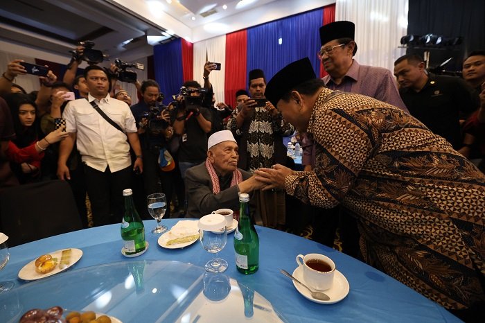 Calon Presiden nomor urut 2, Prabowo Subianto menghadiri acara Silturahmi Tokoh dan Ulama Aceh sekaligus Mengenang 19 Tahun Tsunami Aceh. (Dok. Tim Media Prabowo-Gibran)

