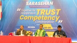 Gathering dan Sarasehan LSP Talenta Wirausaha Nusantara untuk Penguatan Kewirausahaan dan UKM di Indonesia, yang di hadiri oleh Martshudy Khahar, S.E., Deputi Bidang Usaha Mikro Kementrian Koperasi dan UMKM RI, dan NS. Aji Martono, Komisioner Badan Nasional Sertifikasi Profesi (BNSP) di Grya Persada Hotel, Kaliurang - Jogjakarta (9/3/24). (Doc.Ist)