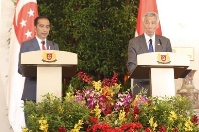 Presiden Jokowi mengadakan Bersama dengan PM Singapura Lee Hsien Loong, (Dok. kemlu.go.id)