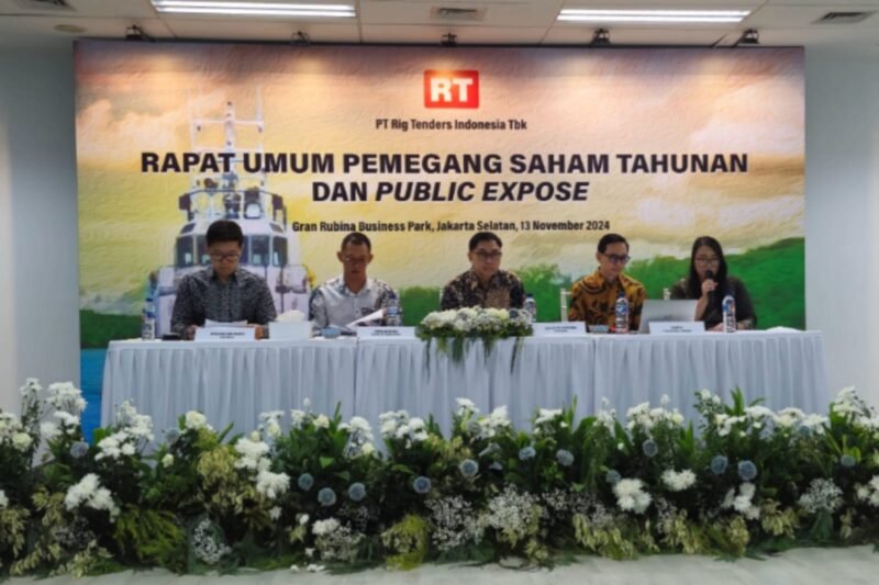 PT Rig Tender Indonesia (RIGS) melakukan public expose menyampaikan laporan keuangan 30 Juni 2024. (Dok. Sapulangit Media Center)