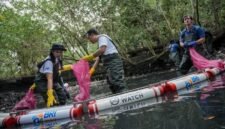 Menjaga sungai berarti menjaga masa depan! BRI Peduli dan Sungai Watch bersihkan Tukad Badung, Bali. Aksi nyata peduli lingkungan. (Dok. BRI)