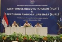 Foto : Suasana sidang pleno RUAT–RUALB PROPAMI 2025 di Jakarta, Jumat (26/9), yang dihadiri pengurus, anggota, serta perwakilan OJK, BEI, KSEI, dan KPEI. (Doc.Ist)