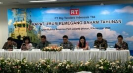Dalam paparan publik PT Rig Tenders Indonesia Tbk, manajemen mengumumkan pendapatan laba pada Semester I 2025 sebesar Rp 89.240.425.300. (Dok. PT Rig Tenders Indonesia Tbk)