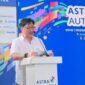 Rudy selaku Wakil Presiden Direktur Astra memberikan kata sambutan pada Astra Auto Fest 2025 yang menghadirkan berbagai produk dan layanan dari 26 bisnis unit Astra. (Dok. Astra)