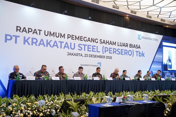 PT Krakatau Steel (Persero) Tbk / Krakatau Steel Group sukses menggelar Rapat Umum Pemegang Saham Luar Biasa (RUPSLB) Tahun 2025 sebagai momentum penegasan keberhasilan restrukturisasi dan transformasi bisnis Perseroan. 