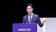 Eric Yang, President of Huawei Carrier Business, delivering a keynote speech