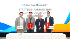 Strategic signing ceremony between Whale Cloud and AGIBOT during AGIBOT Partner Conference (APC) 2026