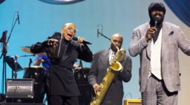 Dee Dee Bridgewater, James Carter and Gregory Porter performing Ramsey Lewis’ “The In-Crowd” during the International Jazz Day Global Concert in Chicago — &copy; Steve Mundinger