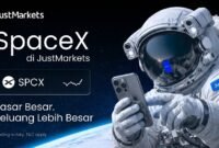 JustMarkets mengumumkan peluncuran layanan trading saham SpaceX (SPCX) bagi para kliennya. (Dok.  JustMarkets)