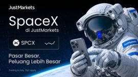 JustMarkets mengumumkan peluncuran layanan trading saham SpaceX (SPCX) bagi para kliennya. (Dok.  JustMarkets)