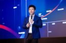 Arthur Wang, Vice President of Huawei's Data Communication Product Line, delivering a speech