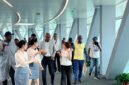 Photo shows African youth media representatives visiting the Daze Lake International Talent Community in Wangcheng District of Changsha City, central China's Hunan Province.