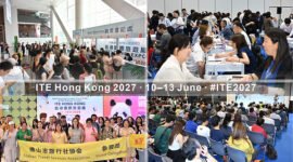 Foto: ITE Hong Kong 2026 dalam Aksi - (Kiri Atas) Pembeli dan Pengunjung Dagang mendaftar untuk masuk gratis pada hari dagang  (Kanan Atas) Business Matching memfasilitasi pertemuan antara pembeli dan penjual  (Kiri Bawah) Delegasi Dagang dari kota GBA di Guangdong  (Kanan Bawah) Seminar pada Hari Publik dipadati oleh audiens