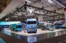 BAIC FOTON showcases commercial vehicles.