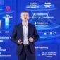 John Cai, Vice President of Huawei's Data Communication Product Line, delivering a keynote speech
