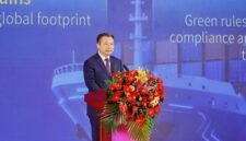 Tianneng Chairman Zhang Tianren spoke at the Global Alliance Partner Conference, emphasizing the company's global footprint and green compliance.