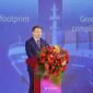Tianneng Chairman Zhang Tianren spoke at the Global Alliance Partner Conference, emphasizing the company's global footprint and green compliance.