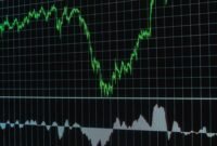 Grafik dan data digital yang ditampilkan di layar bursa efek ini melambangkan arus informasi transparan yang penting bagi setiap investor. Keterbukaan data memungkinkan pengambilan keputusan investasi yang tepat.